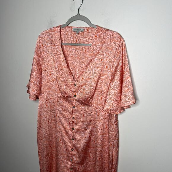 Never Fully Dressed Peach Button-Down Maxi Dress - Picture 4 of 12